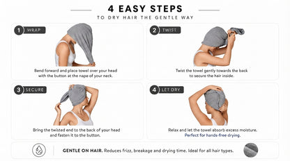 ABSORA™ Ultra Absorbent Microfiber Hair Towel Wrap